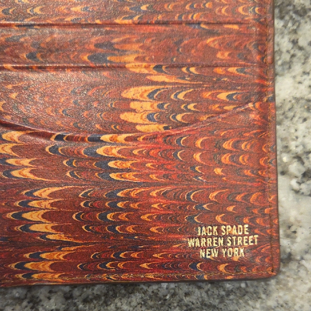 Jack Spade Marbled Leather Card Holder